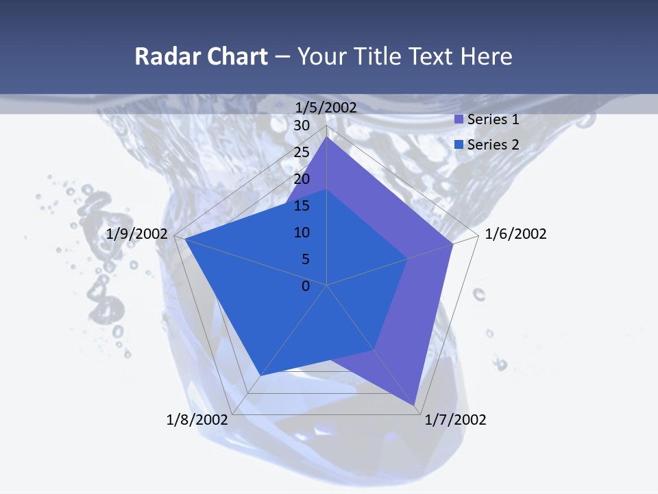 A Blue Diamond In The Water On A White Background PowerPoint Template