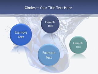 A Blue Diamond In The Water On A White Background PowerPoint Template
