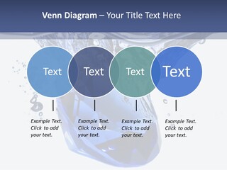 A Blue Diamond In The Water On A White Background PowerPoint Template