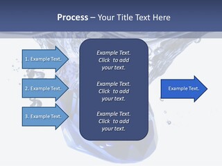 A Blue Diamond In The Water On A White Background PowerPoint Template