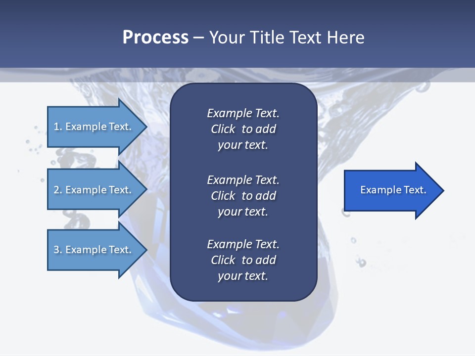 A Blue Diamond In The Water On A White Background PowerPoint Template