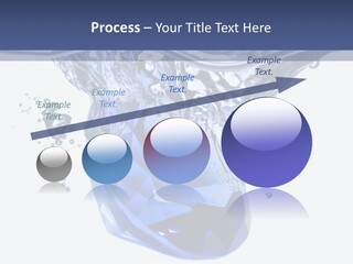A Blue Diamond In The Water On A White Background PowerPoint Template