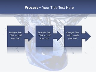 A Blue Diamond In The Water On A White Background PowerPoint Template
