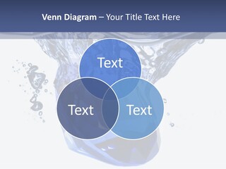 A Blue Diamond In The Water On A White Background PowerPoint Template