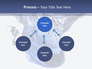 A Blue Diamond In The Water On A White Background PowerPoint Template