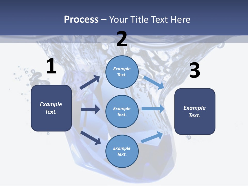 A Blue Diamond In The Water On A White Background PowerPoint Template