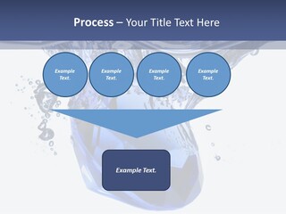 A Blue Diamond In The Water On A White Background PowerPoint Template