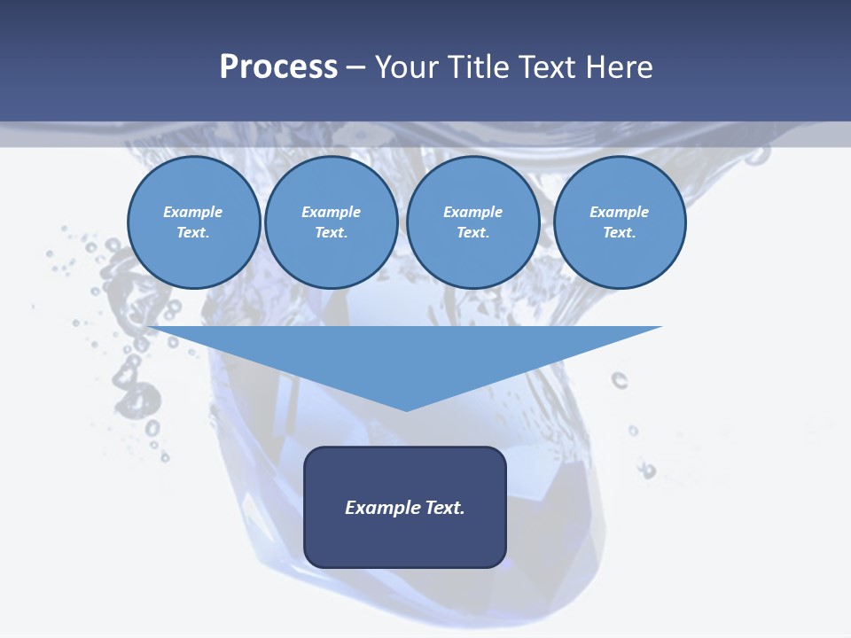 A Blue Diamond In The Water On A White Background PowerPoint Template