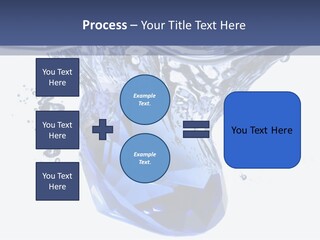 A Blue Diamond In The Water On A White Background PowerPoint Template
