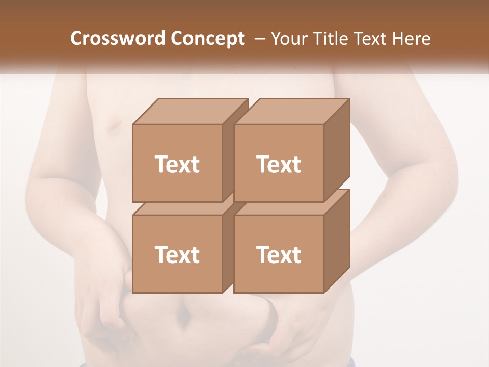 A Man Holding His Stomach With His Hand On His Hip PowerPoint Template