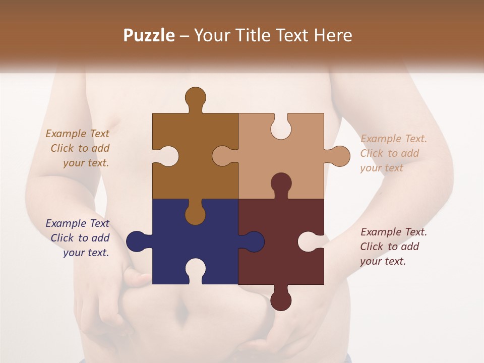 A Man Holding His Stomach With His Hand On His Hip PowerPoint Template