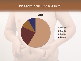 A Man Holding His Stomach With His Hand On His Hip PowerPoint Template