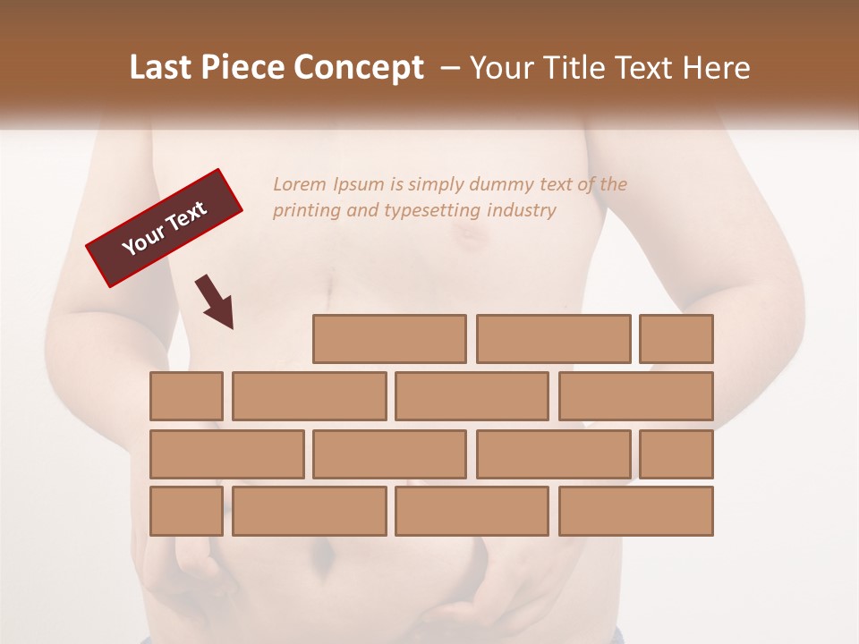 A Man Holding His Stomach With His Hand On His Hip PowerPoint Template