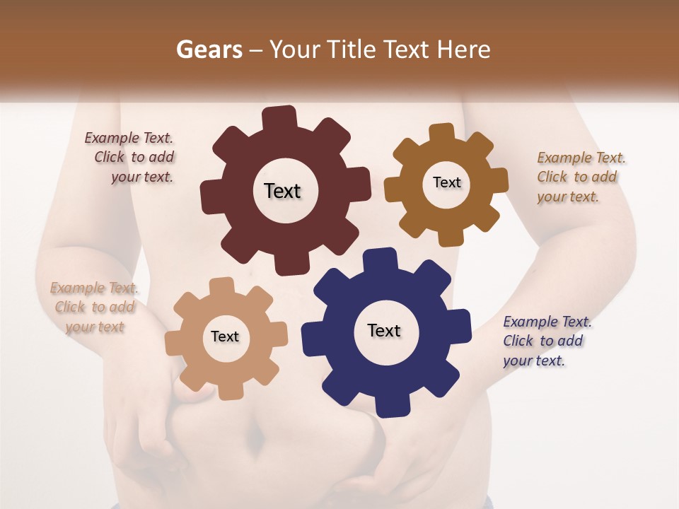 A Man Holding His Stomach With His Hand On His Hip PowerPoint Template