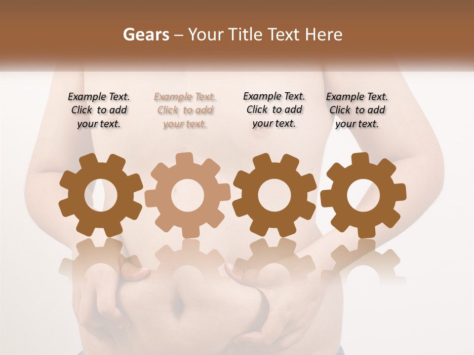 A Man Holding His Stomach With His Hand On His Hip PowerPoint Template