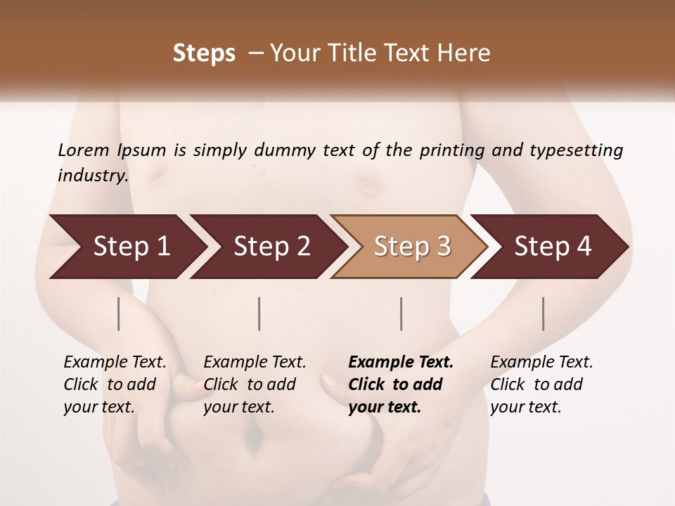 A Man Holding His Stomach With His Hand On His Hip PowerPoint Template