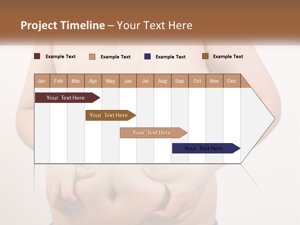 A Man Holding His Stomach With His Hand On His Hip PowerPoint Template