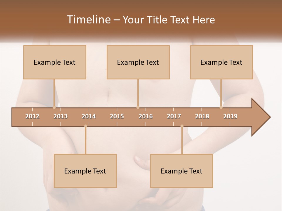 A Man Holding His Stomach With His Hand On His Hip PowerPoint Template
