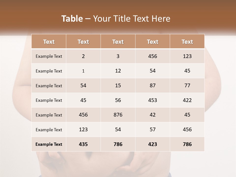 A Man Holding His Stomach With His Hand On His Hip PowerPoint Template