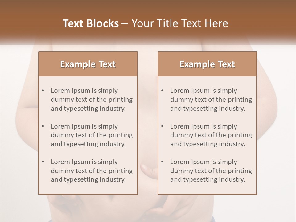 A Man Holding His Stomach With His Hand On His Hip PowerPoint Template