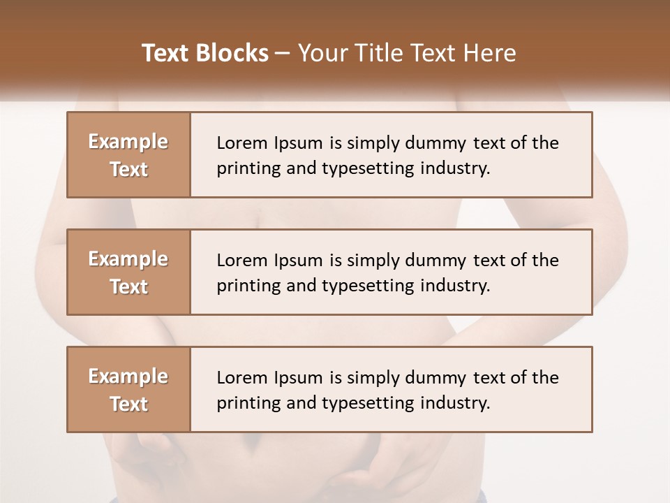 A Man Holding His Stomach With His Hand On His Hip PowerPoint Template