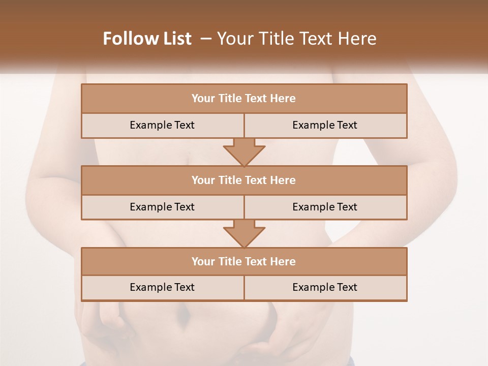 A Man Holding His Stomach With His Hand On His Hip PowerPoint Template