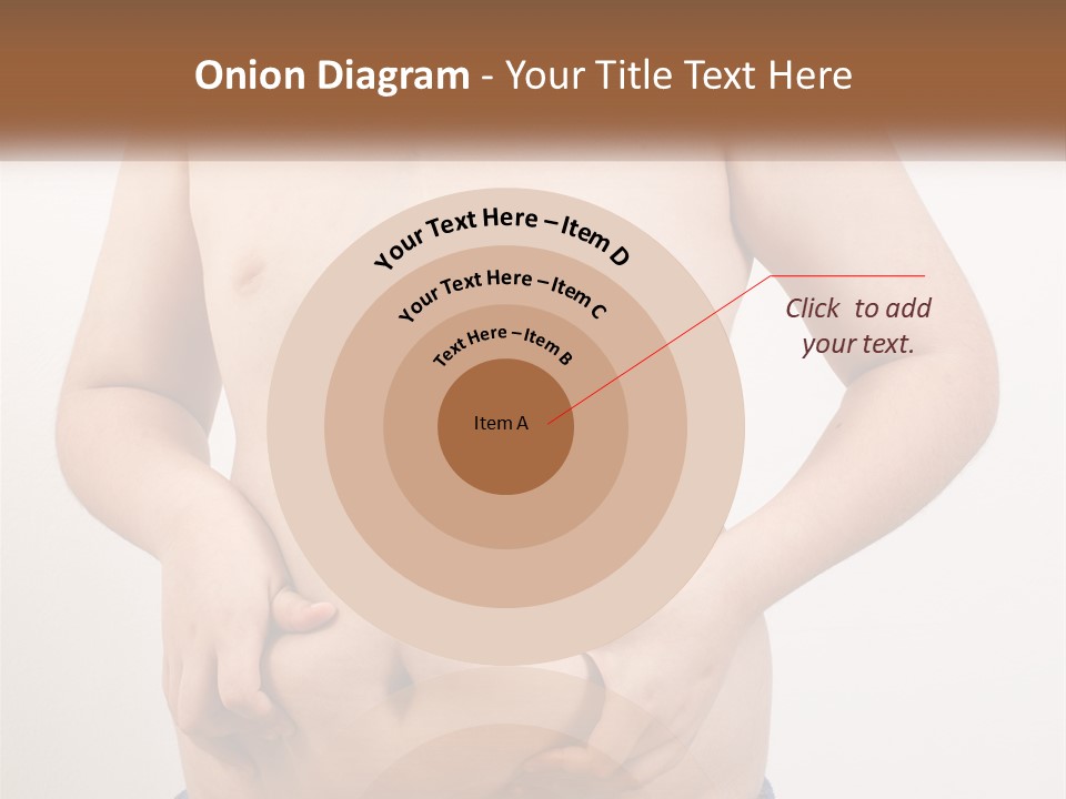 A Man Holding His Stomach With His Hand On His Hip PowerPoint Template