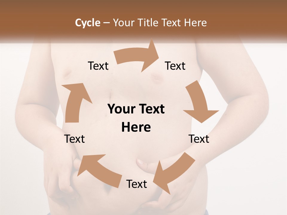 A Man Holding His Stomach With His Hand On His Hip PowerPoint Template