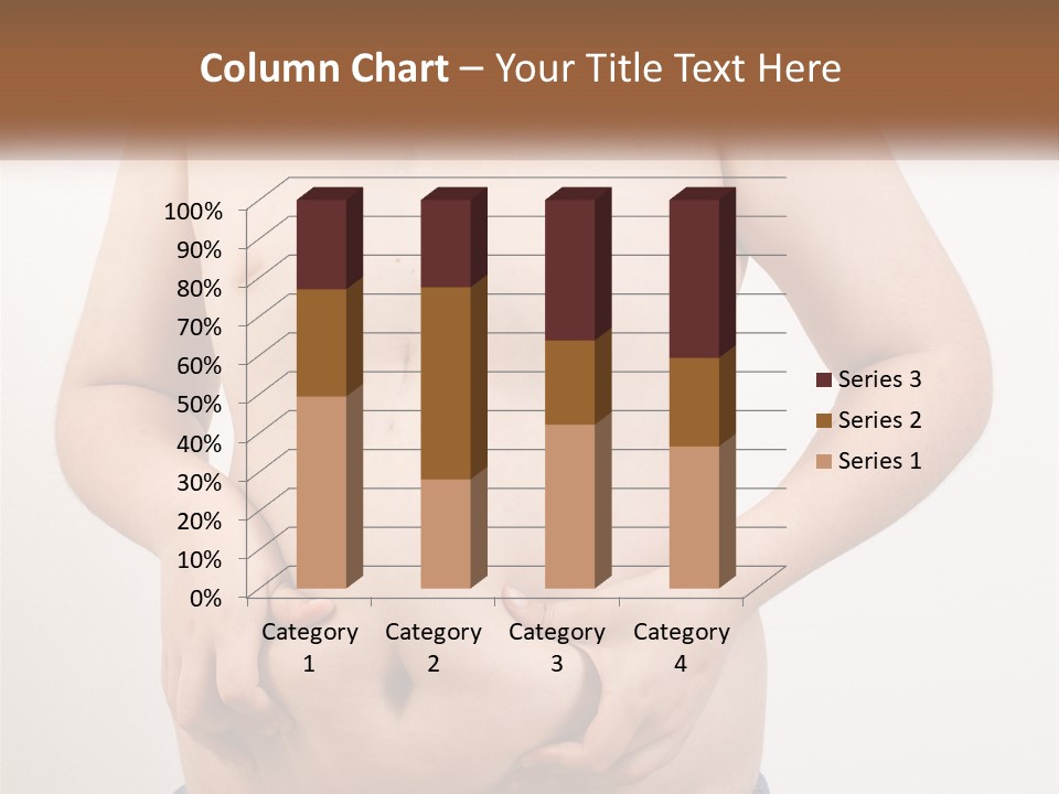 A Man Holding His Stomach With His Hand On His Hip PowerPoint Template