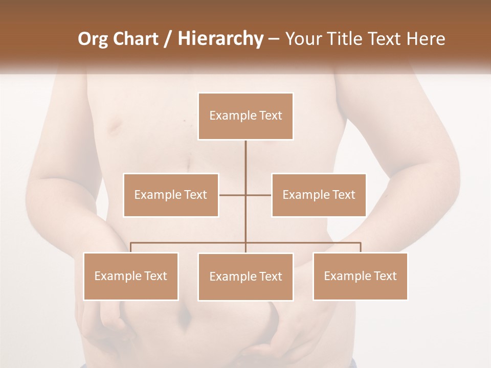 A Man Holding His Stomach With His Hand On His Hip PowerPoint Template