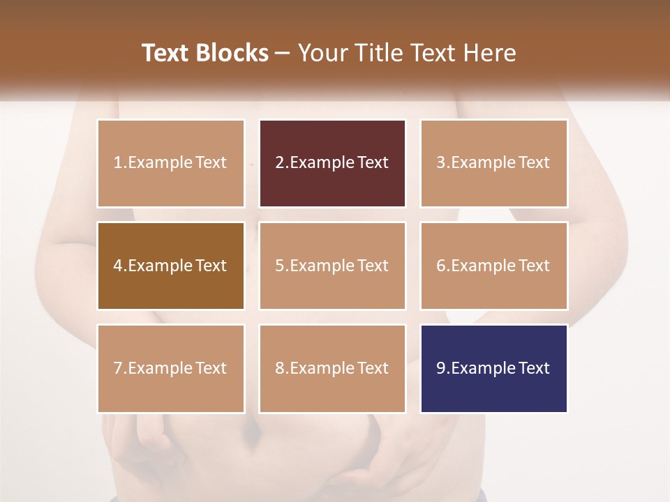 A Man Holding His Stomach With His Hand On His Hip PowerPoint Template