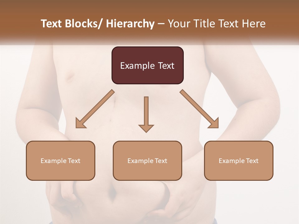 A Man Holding His Stomach With His Hand On His Hip PowerPoint Template