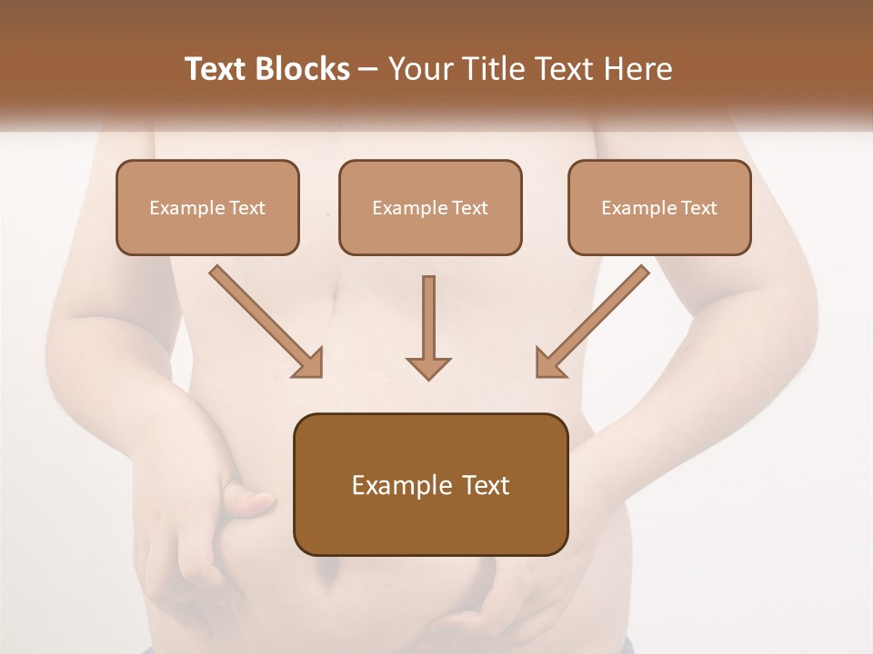 A Man Holding His Stomach With His Hand On His Hip PowerPoint Template