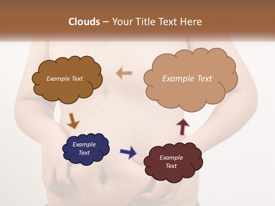 A Man Holding His Stomach With His Hand On His Hip PowerPoint Template