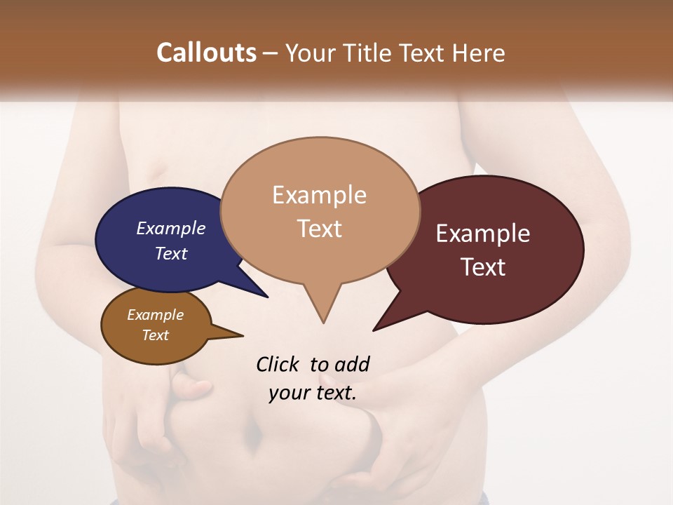 A Man Holding His Stomach With His Hand On His Hip PowerPoint Template