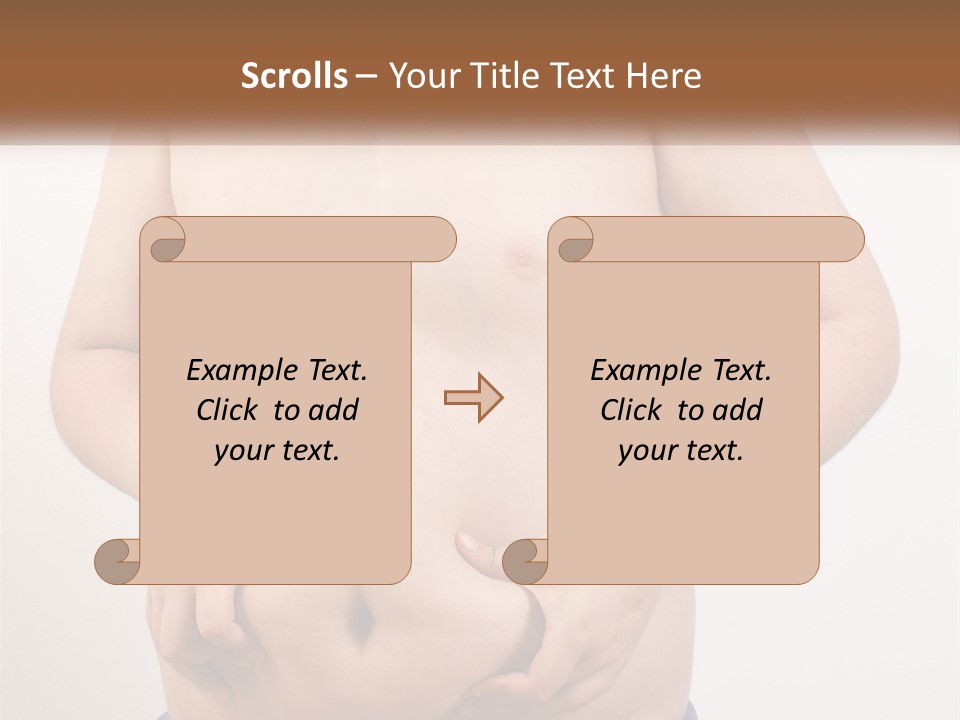 A Man Holding His Stomach With His Hand On His Hip PowerPoint Template