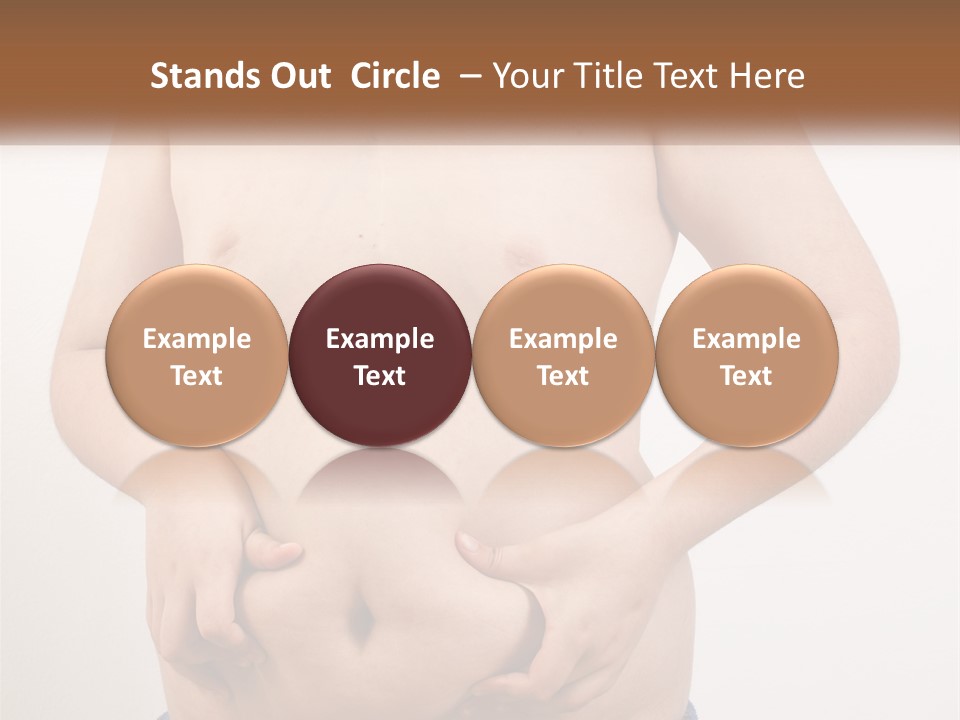 A Man Holding His Stomach With His Hand On His Hip PowerPoint Template