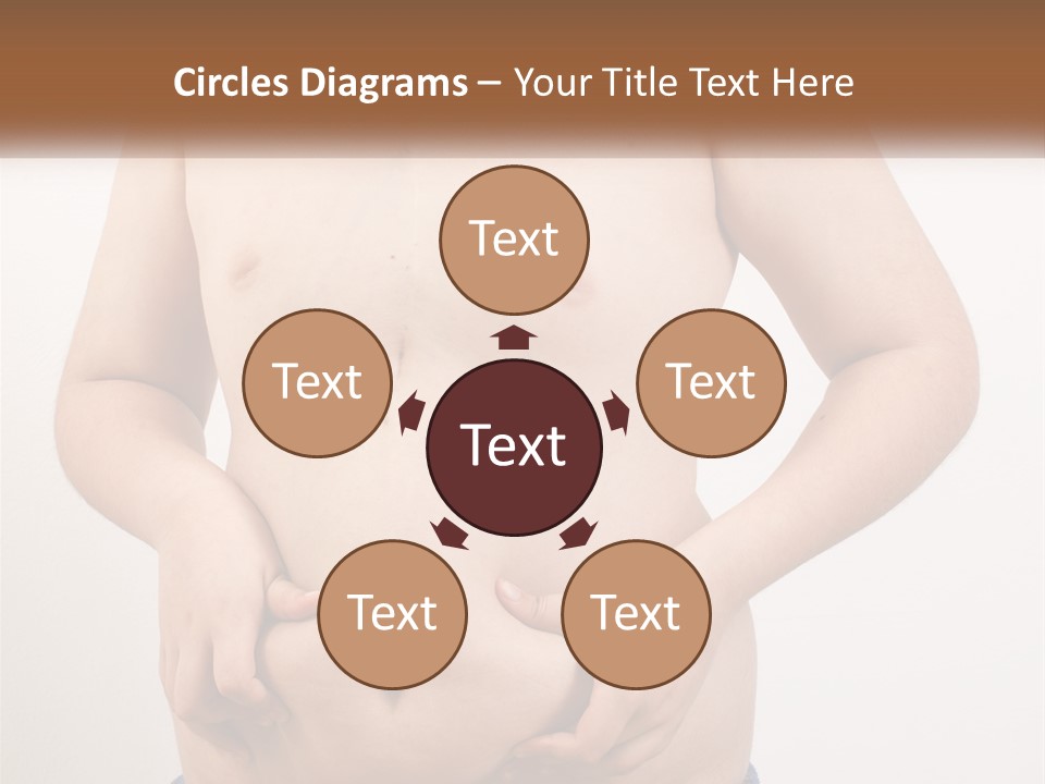 A Man Holding His Stomach With His Hand On His Hip PowerPoint Template