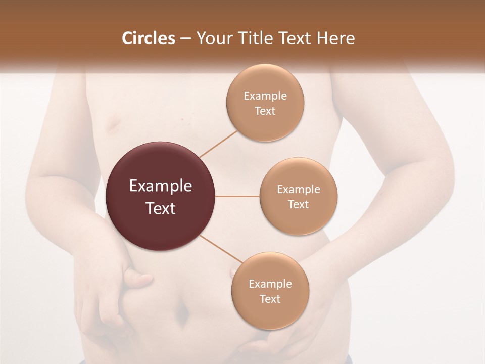 A Man Holding His Stomach With His Hand On His Hip PowerPoint Template