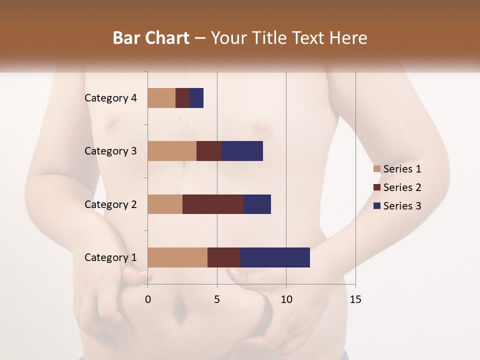 A Man Holding His Stomach With His Hand On His Hip PowerPoint Template