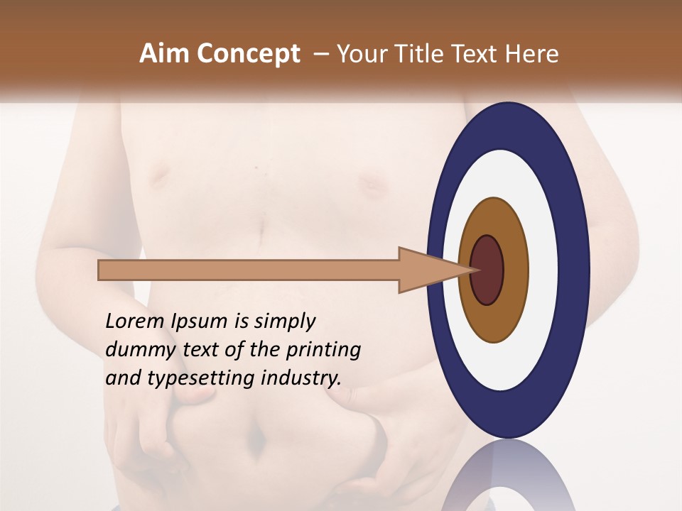 A Man Holding His Stomach With His Hand On His Hip PowerPoint Template