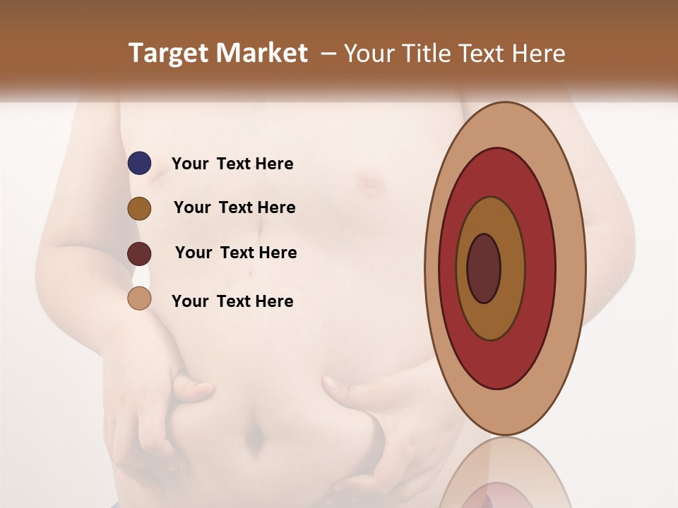 A Man Holding His Stomach With His Hand On His Hip PowerPoint Template