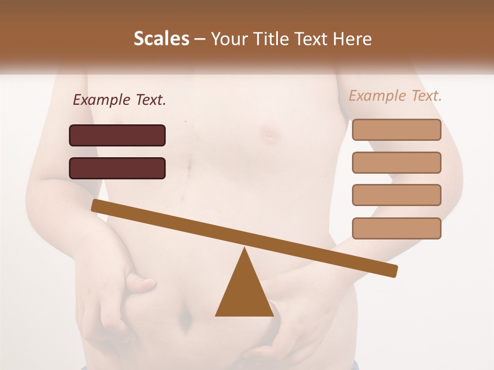 A Man Holding His Stomach With His Hand On His Hip PowerPoint Template