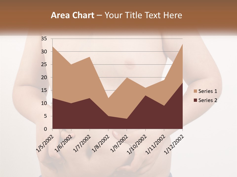 A Man Holding His Stomach With His Hand On His Hip PowerPoint Template