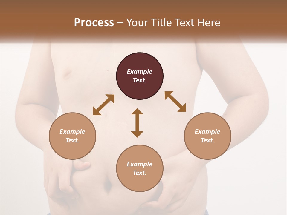 A Man Holding His Stomach With His Hand On His Hip PowerPoint Template