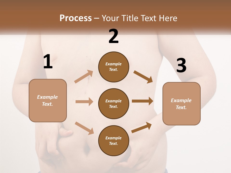 A Man Holding His Stomach With His Hand On His Hip PowerPoint Template