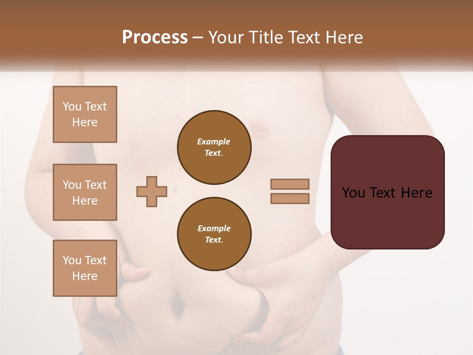 A Man Holding His Stomach With His Hand On His Hip PowerPoint Template