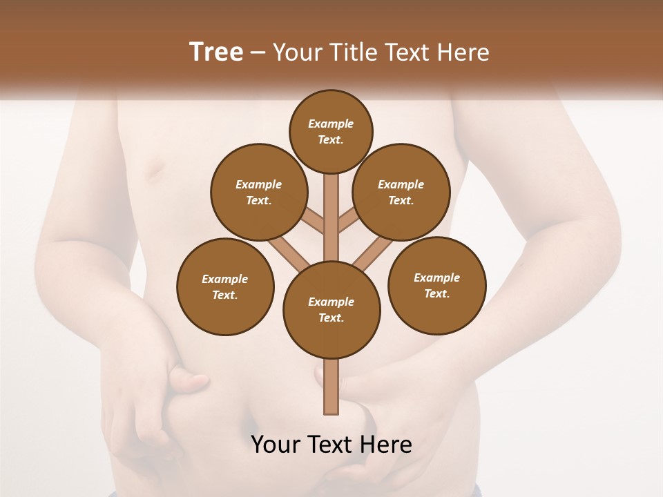 A Man Holding His Stomach With His Hand On His Hip PowerPoint Template