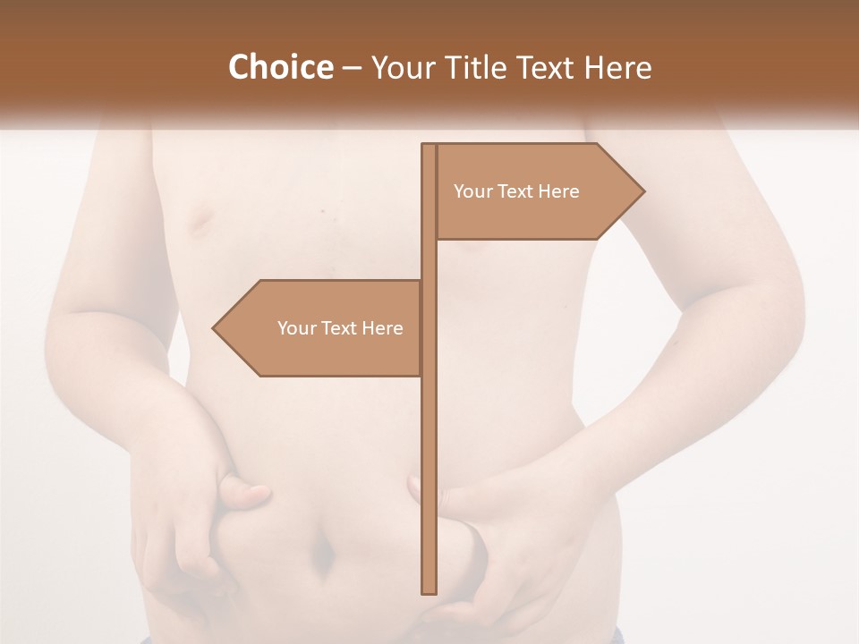 A Man Holding His Stomach With His Hand On His Hip PowerPoint Template