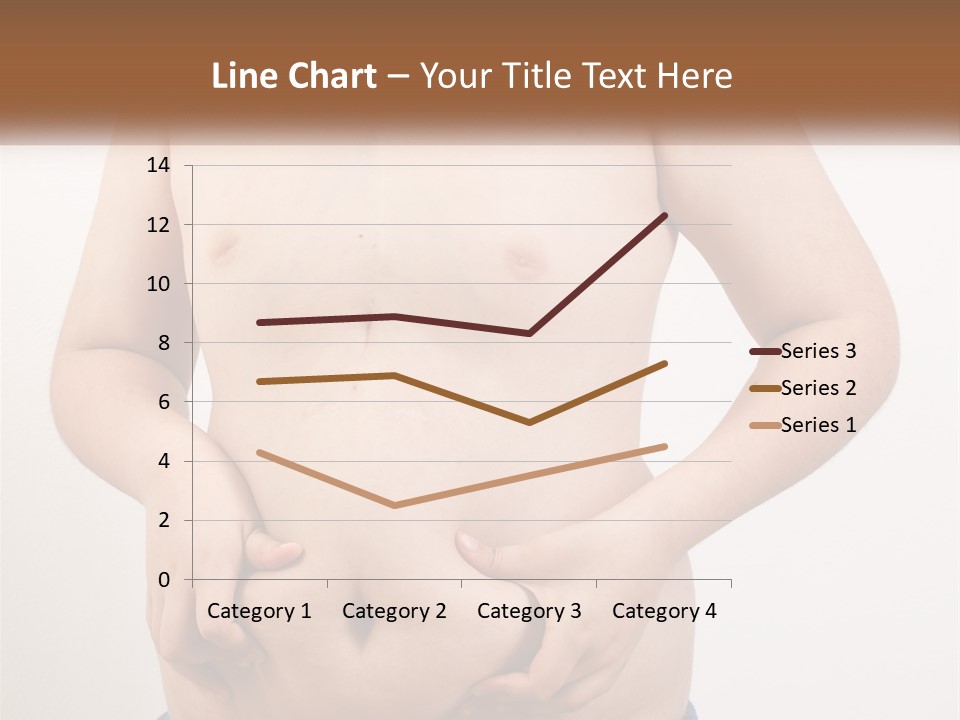 A Man Holding His Stomach With His Hand On His Hip PowerPoint Template